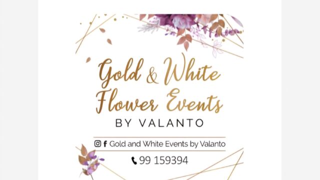 Gold & White Flowers Events by Valanto